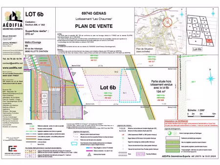 terrain à bâtir de 564m² (dont 370m² constructibles)