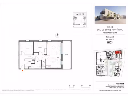 vente appartement 3 pièces 64 m² à tiercé (49125)  239 800 €