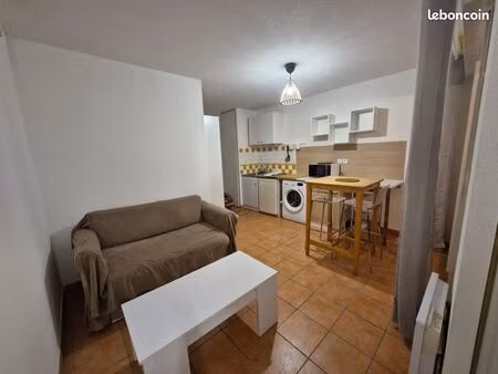 grand studio meublé 26 m2- terrasse jardin parking