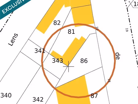 vente terrain 222 m² à neuville-saint-vaast (62580)  40 000 €