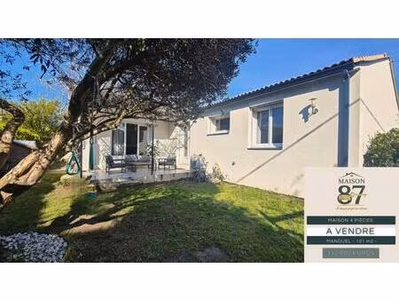 maison plain pied   cœur de village avec jardin