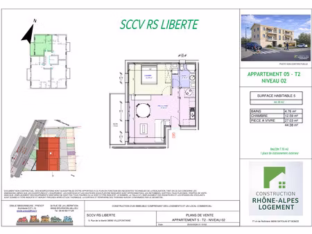 appartements disponibles - t2 et t3 avec balcon - villefonta