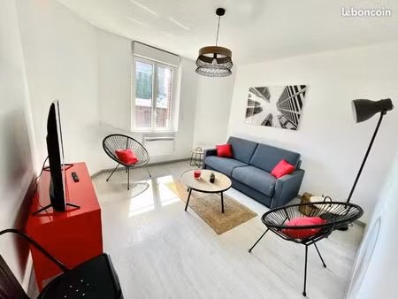 lumineux t3 de 55m²  2 chambres  entièrement meublé  hyper centre