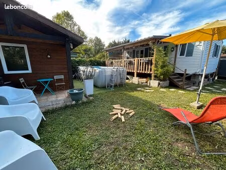 terrain mobil home en bord de saône  avec eau électricité mais non constructible