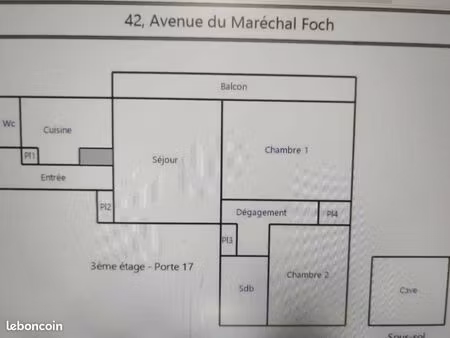 appartement 3 pièces 62 m²