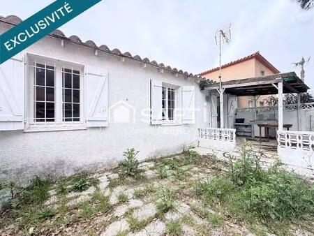 saint laurent de la salanque maison t3  2 faces  a renover  exterieur garage et places de 