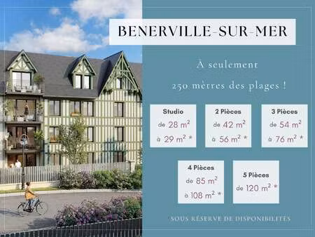 vente appartement 3 pièces à benerville-sur-mer (14910) : à vendre 3 pièces / 64m² benervi