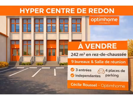 vente bureau 11 pièces 242 m² redon (35600)