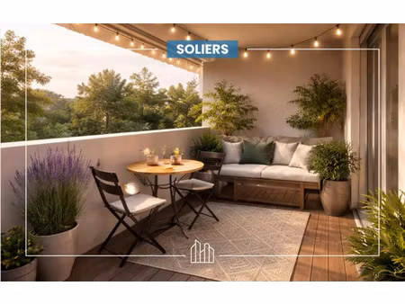 vente appartement neuf 3 pièces 52m2 soliers - 204000 € - surface privée
