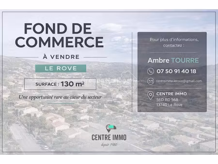 vente locaux professionnels 0 pièces à le rove (13740)  112 000 €