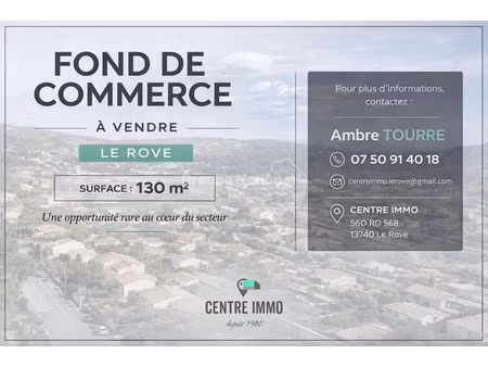 vente locaux professionnels à le rove (13740)  112 000 €