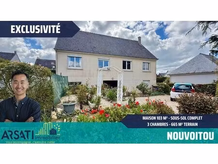 maison sur sous-sol complet - nouvoitou - 103m² - 3 chambres -