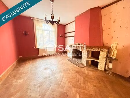maison à rénover – centre-ville de wavrin – 122 m² + jardin + garage