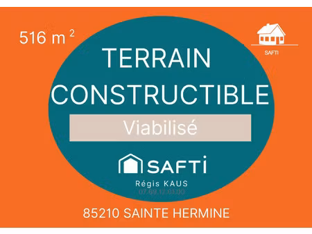 vente terrain à sainte-hermine (85210) : à vendre / 297m² sainte-hermine