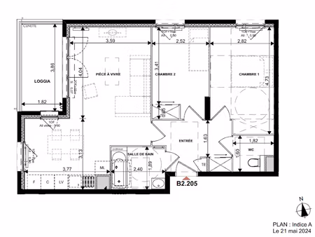 vente appartement 3 pièces 64 m² à roussillon (38150)  199 000 €
