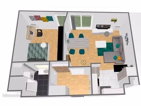 beau 2 pièces meublé