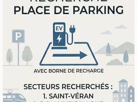 cherche place de parking avec borne de recharge
