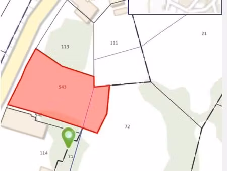 vend terrain à bâtir 886 m2 + pature 2200 m2