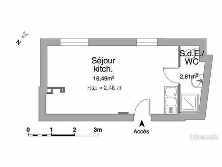 appartement 19.1m² à louer 722 - sceaux 92330