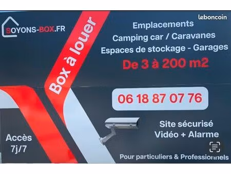 box / espace de stockage de 10m2 disponible immédiatement