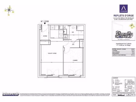 appartement 2 pièces 48 m²