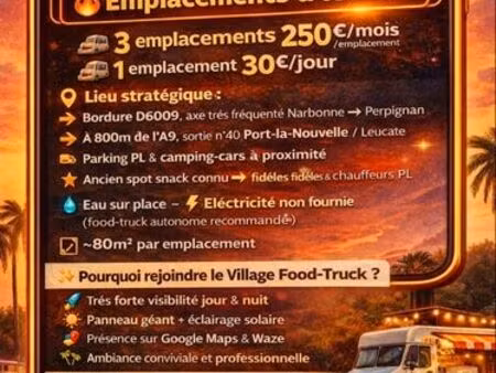 emplacement food truck