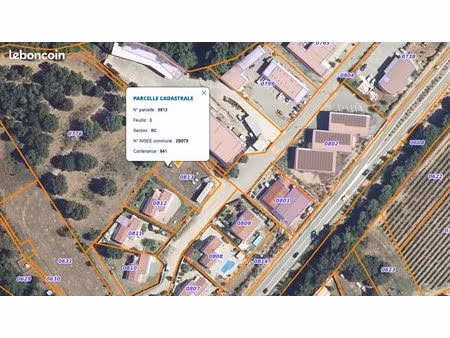 terrain constructible d’environ 800 m² – ponte-novu