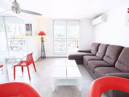 a vendre - t2 meublé la marina - vue mer -proche fac/hospital/tribunal