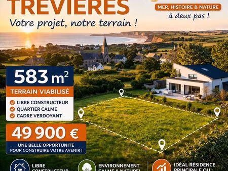 583m2--49 900 trévières grands terrains à bâtir