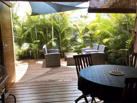 t2 meublé terrasse et jardin l'ermitage