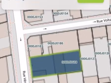 terrain 460 m² – projet démolition/reconstruction