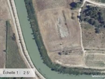 terrain agricole 1 ha irrigable au bord du canal à cruzy