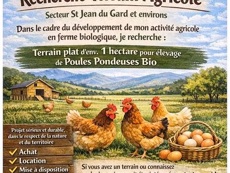 recherche terrain agricole 1 hectare – projet ferme bio