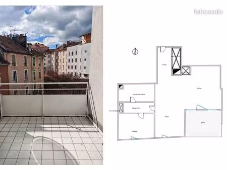 t2 meublé haut de gamme avec terasse