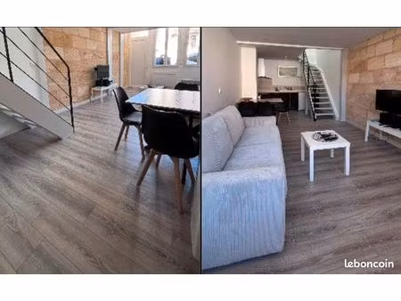 maison t3 rénové 71m² + garage – margaux – 2 chambres climatisées