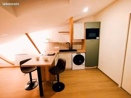 studio rénové meublé  38m² au sol