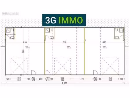 location pro | local industriel / bâtiment | 80 m² | bourg-blanc