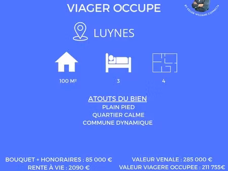 maison en viager 4 pièces 100 m²