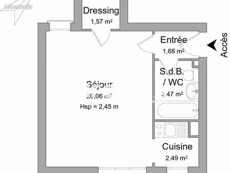 appartement 1 pièce 29 m²