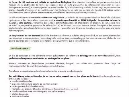 la ferme de belêtre cherche un.e habitant.e / studio non meublé