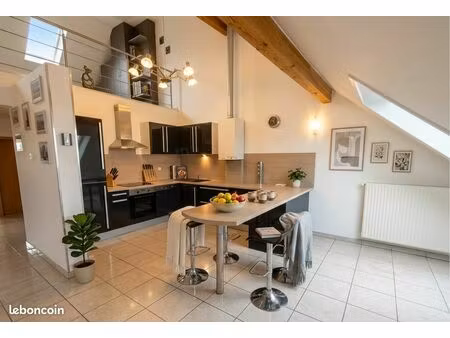 grand appartement 85 m² - 2 chambres + mezzanine - bel espace de vie