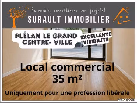 local commercial 35 m² plélan-le-grand