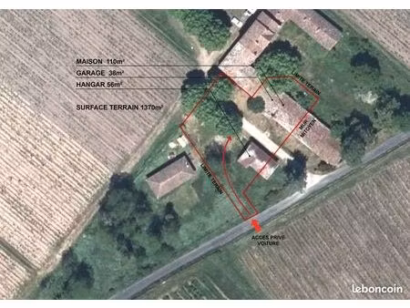 maison pierre 110m² a renover - avec garage et hangar - au calme