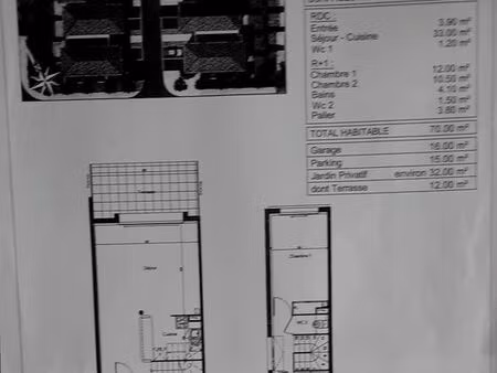 villa 3 pièces 70 m²