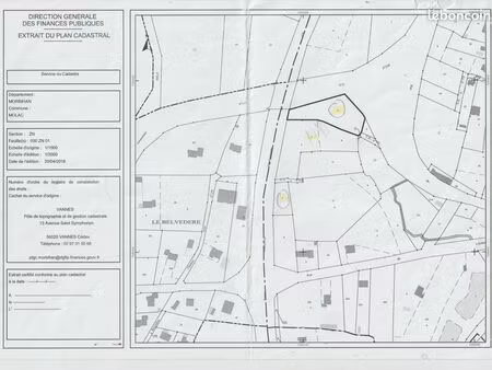 vente de 2 terrains classé zone naturelle
