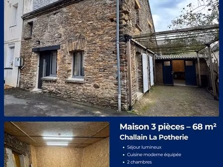 maison 3 pièces 68m² avec garage et terrasse