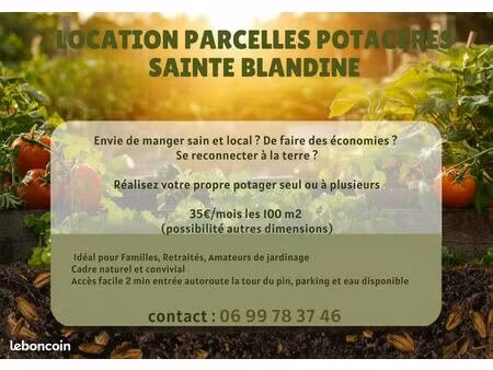 terrain à louer pour potager