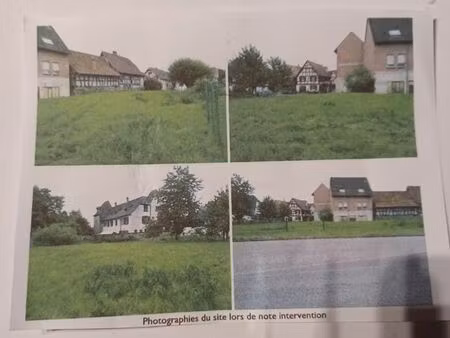 terrain constructible 1372 m² (62 euros le m²) sur woerth