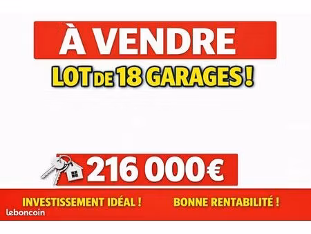 lot de 18 garages