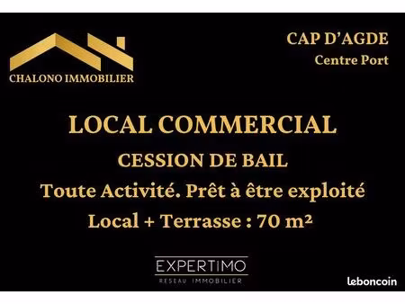 local 70 m² le cap d'agde